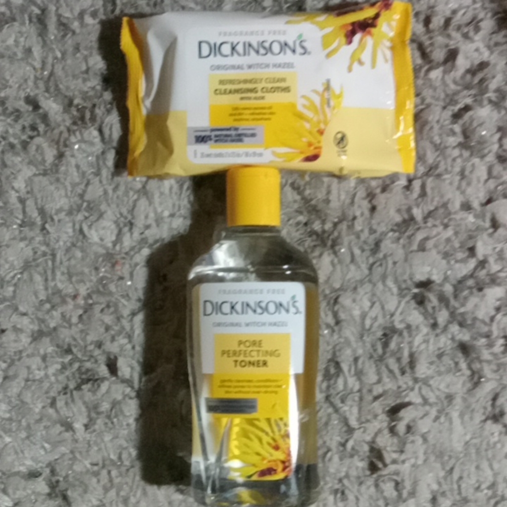 DICKINSON'S PORE PERFECTING TONER & CLEANSING CLOTHS
